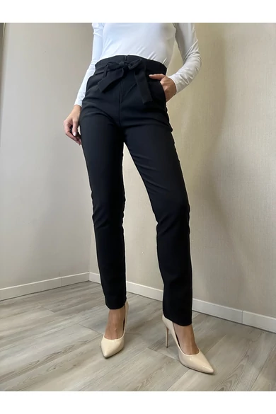 Blue Nature - Megkötős Fekete Nadrág/Önmintás