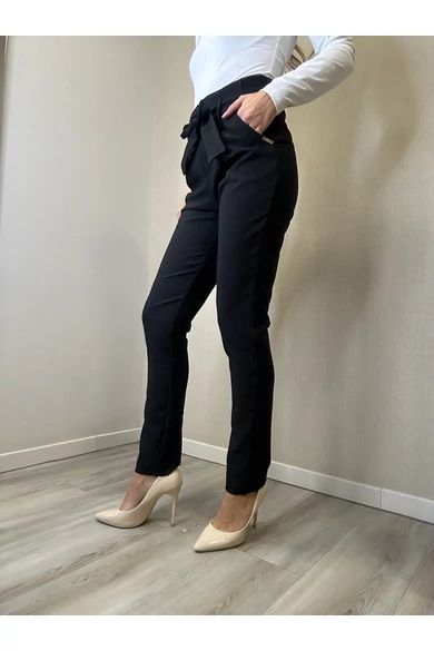 Blue Nature - Megkötős Fekete Nadrág/Önmintás