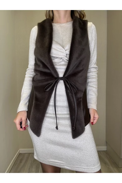 Blue Nature - Csücskös Barna Mellény