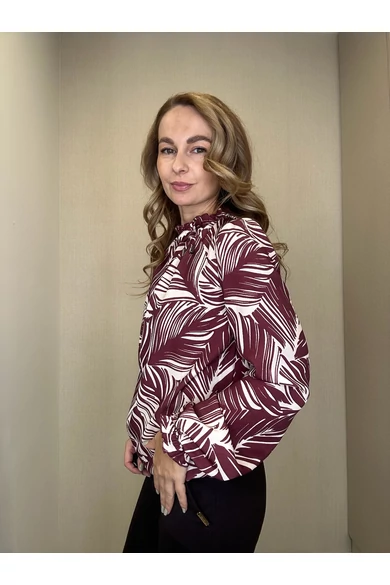 Blue Nature - Teresa Mintás Bézs-Bordó Felső