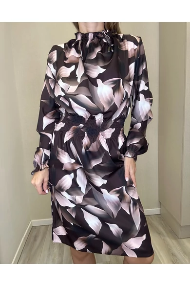 Blue Nature - Teresa Mintás Sötétbarna Ruha/Rózsa