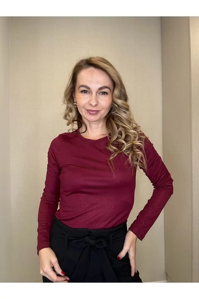 Blue Nature - Betti Bordó Csillámos Felső