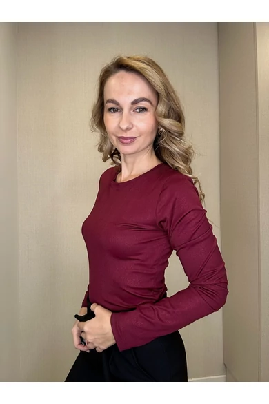 Blue Nature - Betti Bordó Csillámos Felső