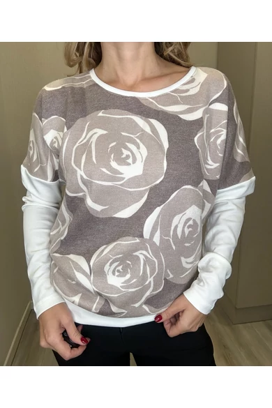 Blue Nature – Ylena Mintás Ecrü-Fangó Felső