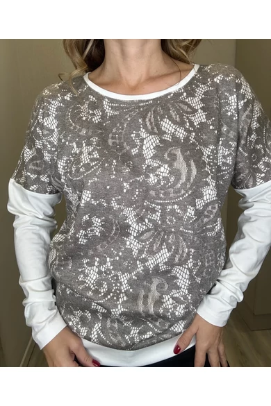 Blue Nature – Ylena Mintás Ecrü-Fangó Felső/Csipke