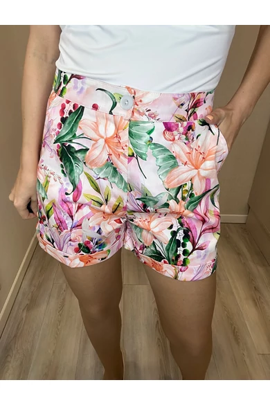 Blue Nature - Roma Színes Virág-Mintás Short