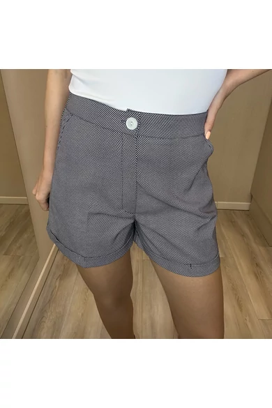 Blue Nature - Roma Fekete-Fehér Mintás Short