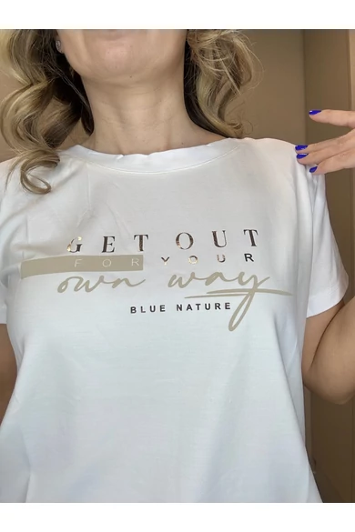 Blue Nature - Flávia Ecrü-Drapp Felső