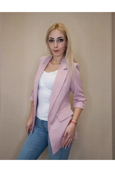 Blue Nature - Barbi 3/4-es Fáradtrózsaszín Blézer