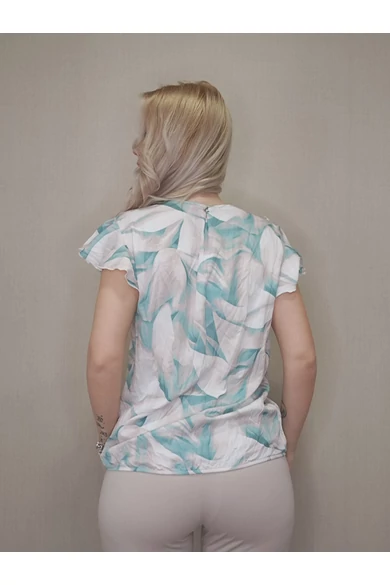 Blue Nature - Frida Menta-Ecrü Mintás Felső