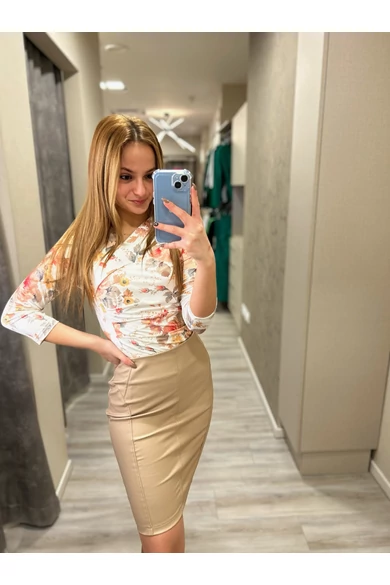 Envy - Átlapolt Virág Mintás Body