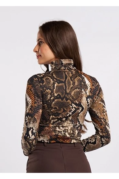 Envy - Garbó Mintás Barna Felső/Piton