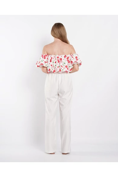 Envy - Piri Cseresznye Mintás Croptop