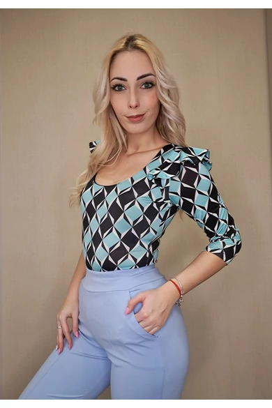 Envy - Lepke Mintás Fekete-Menta Body