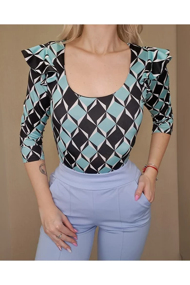 Envy - Lepke Mintás Fekete-Menta Body