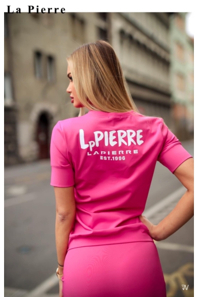 La Pierre - Melitta Kis Feliratos Pink Felső
