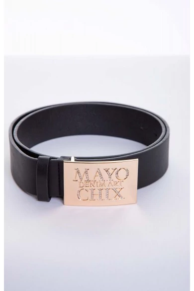 Mayo Chix - Strasszos Kocka Öv Matt Fekete (Arany)