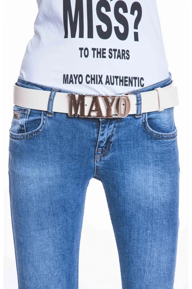 Mayo Chix - Álló Mayo Öv Matt Fehér (Ezüst)