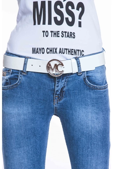 Mayo Chix - Kör MC Öv Fényes Fehér (Ezüst)