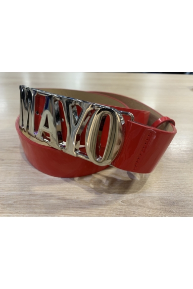 Mayo Chix - Álló Mayo Öv Fényes Piros (Ezüst)
