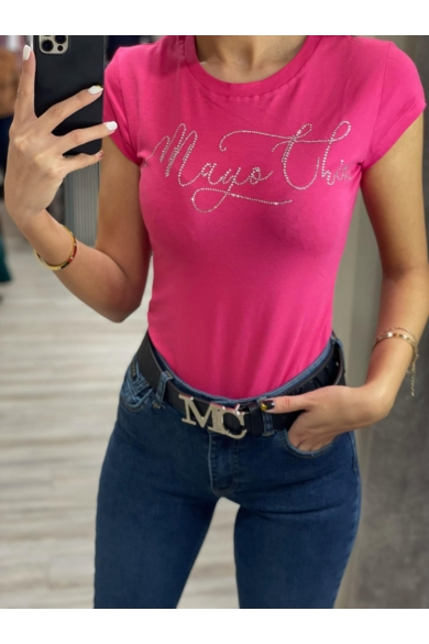 Mayo Chix - Light  Strasszos Pink Póló