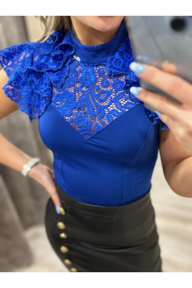 Mayo Chix - Letha Csipke Királykék Body