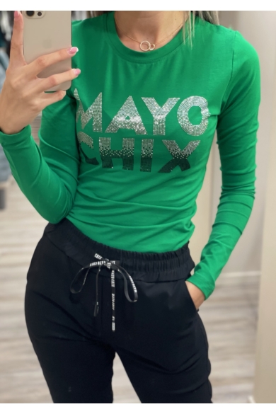 Mayo Chix - Light Strassz Átmenetes Zöld Felső