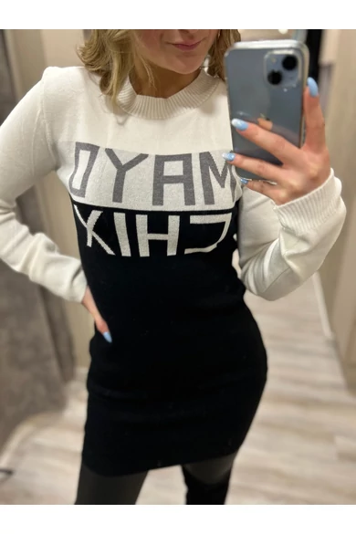 Mayo Chix - Mccartney Ecrü-Fekete Ruha 