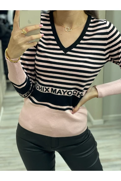 Mayo Chix - Kitty Csíkos-Púder Pulóver