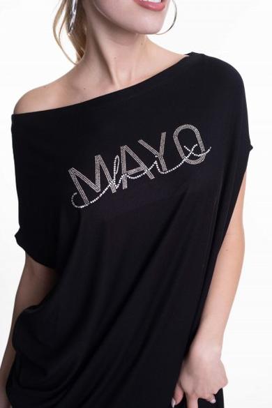 Mayo Chix - Zoe Strasszos Fekete Ruha