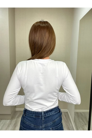 Mayo Chix - Light Fehér Kis-Strasszos Póló