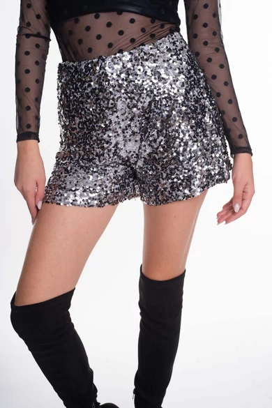 Mayo Chix - Sailor Ezüst Flitteres Short