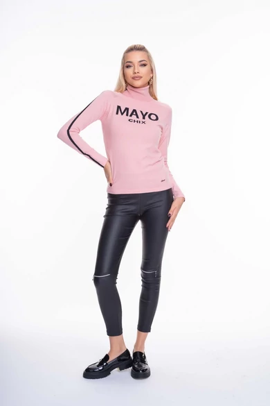 Mayo Chix - Imma Rózsaszín Kötött Garbó
