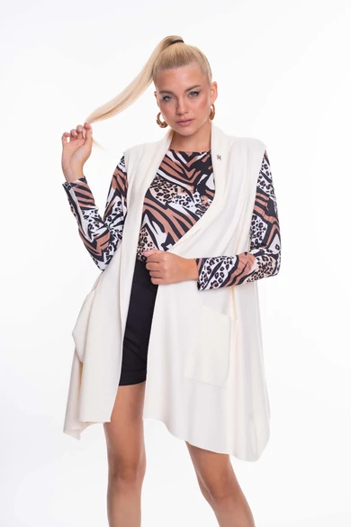 Mayo Chix - Pite Világosbézs Kötött Mellény