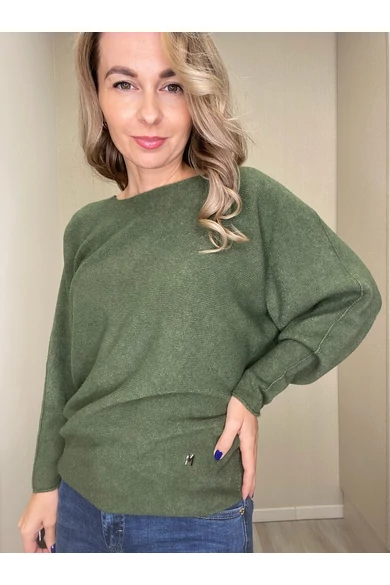 Mayo Chix - Classy Sötétkeki Pulóver (Felvarrott)