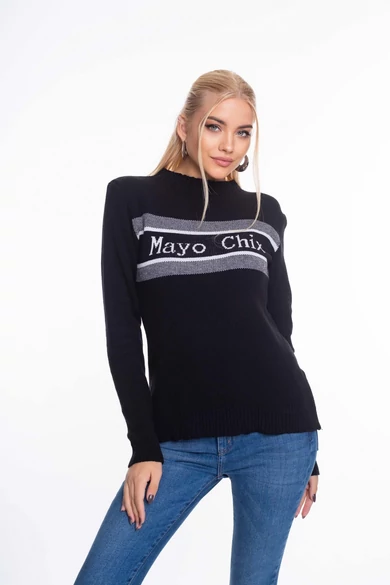 Mayo Chix - Lincoln Fekete Pulóver