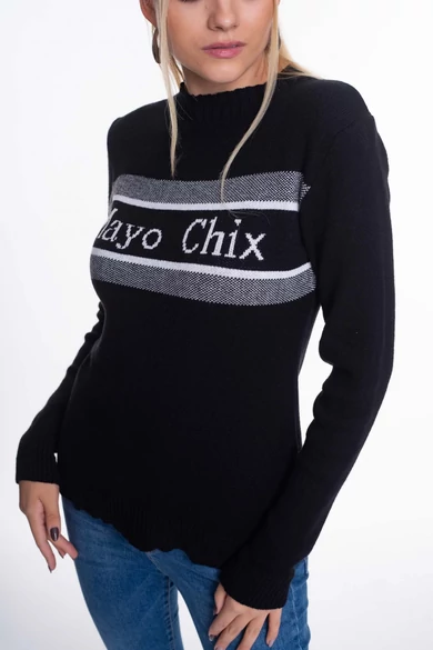 Mayo Chix - Lincoln Fekete Pulóver