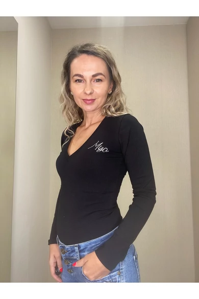 Mayo Chix - Vento Fekete Strassz Felső