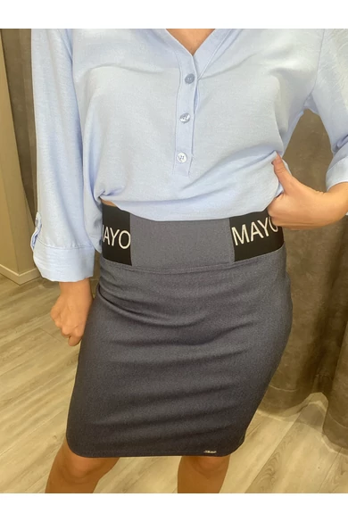 Mayo Chix - Mosaic Farmer Sötétkék Szoknya