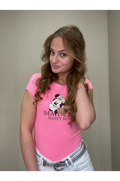 Mayo Chix - Light Minnie Matricás Pink Felső