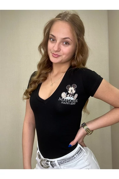 Mayo Chix - Vento Mickey Matricás Fekete Felső