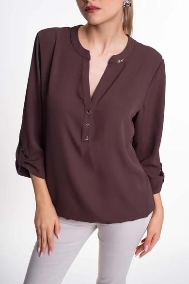 Mayo Chix - Michelle Sötétbarna Blúz