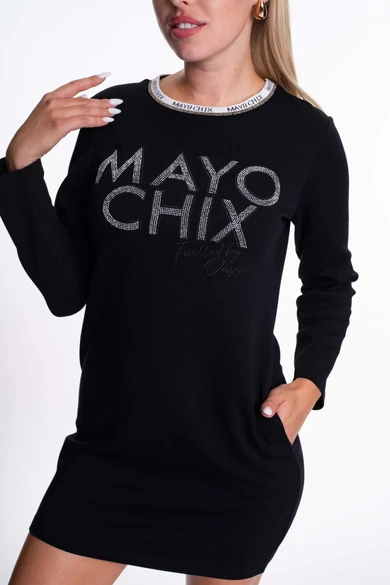 Mayo Chix - Monteverdi Fekete Ruha/Strasszos