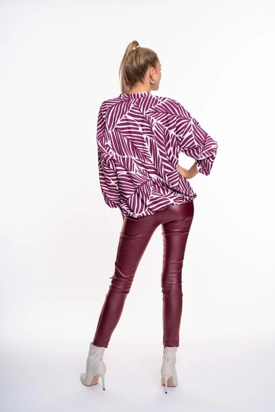 Mayo Chix - Surf Mintás Bordó Blúz