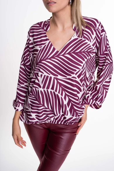 Mayo Chix - Surf Mintás Bordó Blúz