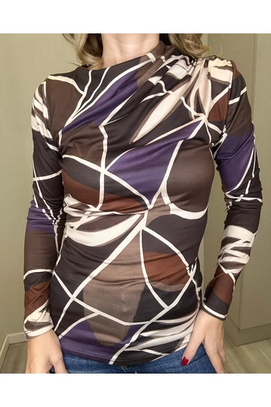 Mayo Chix - Kenya Mintás Sötétbarna-Padlizsán Felső