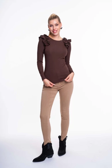 Mayo Chix - Ponti Sötétbarna Felső