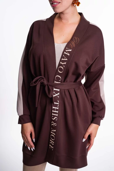 Mayo Chix - Derby Sötétbarna-Drapp Kardigán