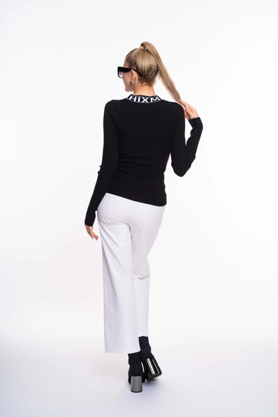 Mayo Chix - Vulkán Fekete Kötött Pulóver