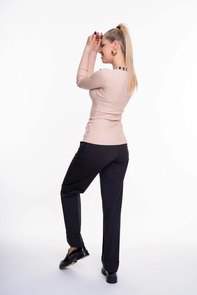 Mayo Chix - Vulkán Bézs Kötött Pulóver